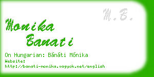 monika banati business card